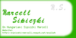 marcell sipiczki business card